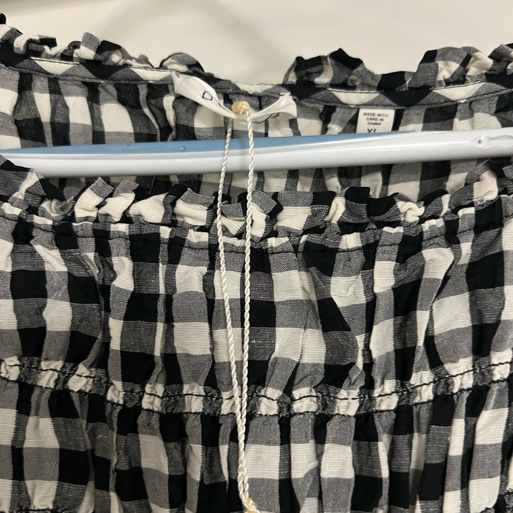 Doen Rizzo dress, Marilyn gingham, black and white, size XL